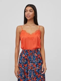 Vila Kanten Tops Top CAVA Dames Oranje 8 Vila Kanten Tops Top CAVA Dames Oranje -Vila fd0a0f4f3378cee4adaa335476cd8ebe