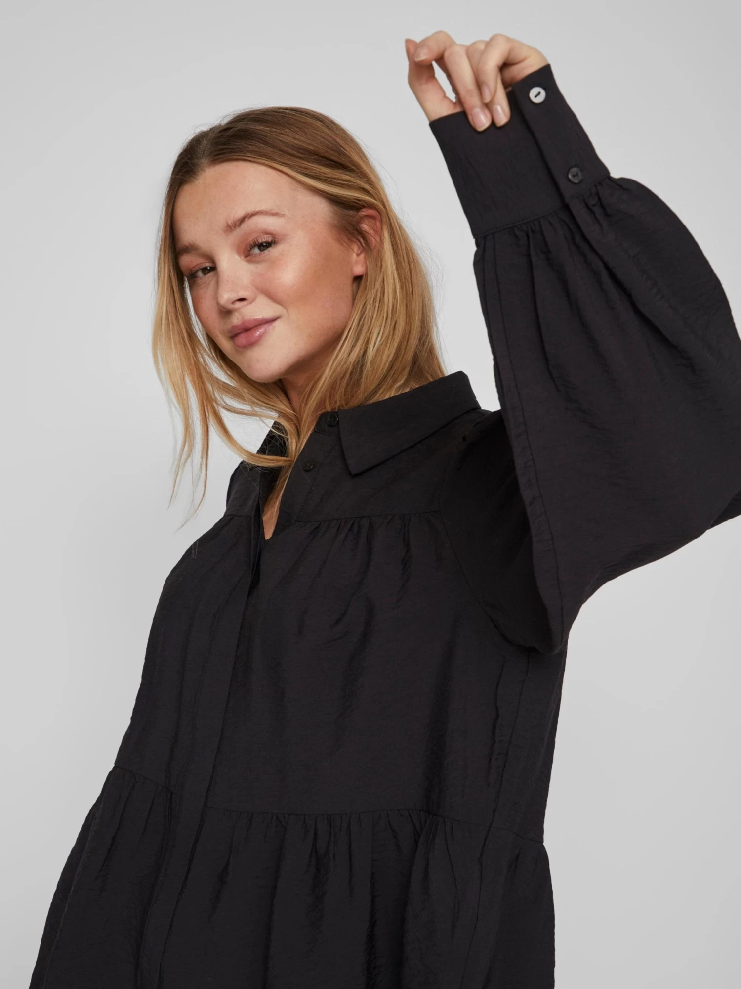 Vila Overhemden Blouse Katria Dames Zwart 7 Vila Overhemden Blouse Katria Dames Zwart - Afbeelding 7