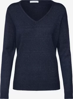 Vila Fijngebreide Truien Trui Ril Dames Donkerblauw