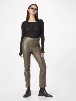 Leren Broeken Regular Broek SASCHA Dames Ombergrijs -Vila fd7f90aaeda080318aae810a23217a14