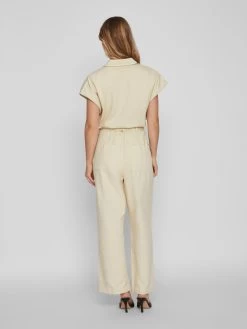 Vila Lange Jumpsuits Jumpsuit Tilo Dames Ecru -Vila fe2e3f228fcd3d0025f24371e35f867e