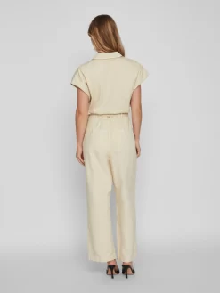 Vila Lange Jumpsuits Jumpsuit Tilo Dames Ecru -Vila fe2e3f228fcd3d0025f24371e35f867e scaled
