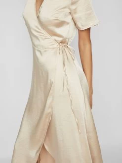 Vila Maxi Jurken Jurk Dames Beige -Vila febe51c96c4fcd53659b741a639e9a4f